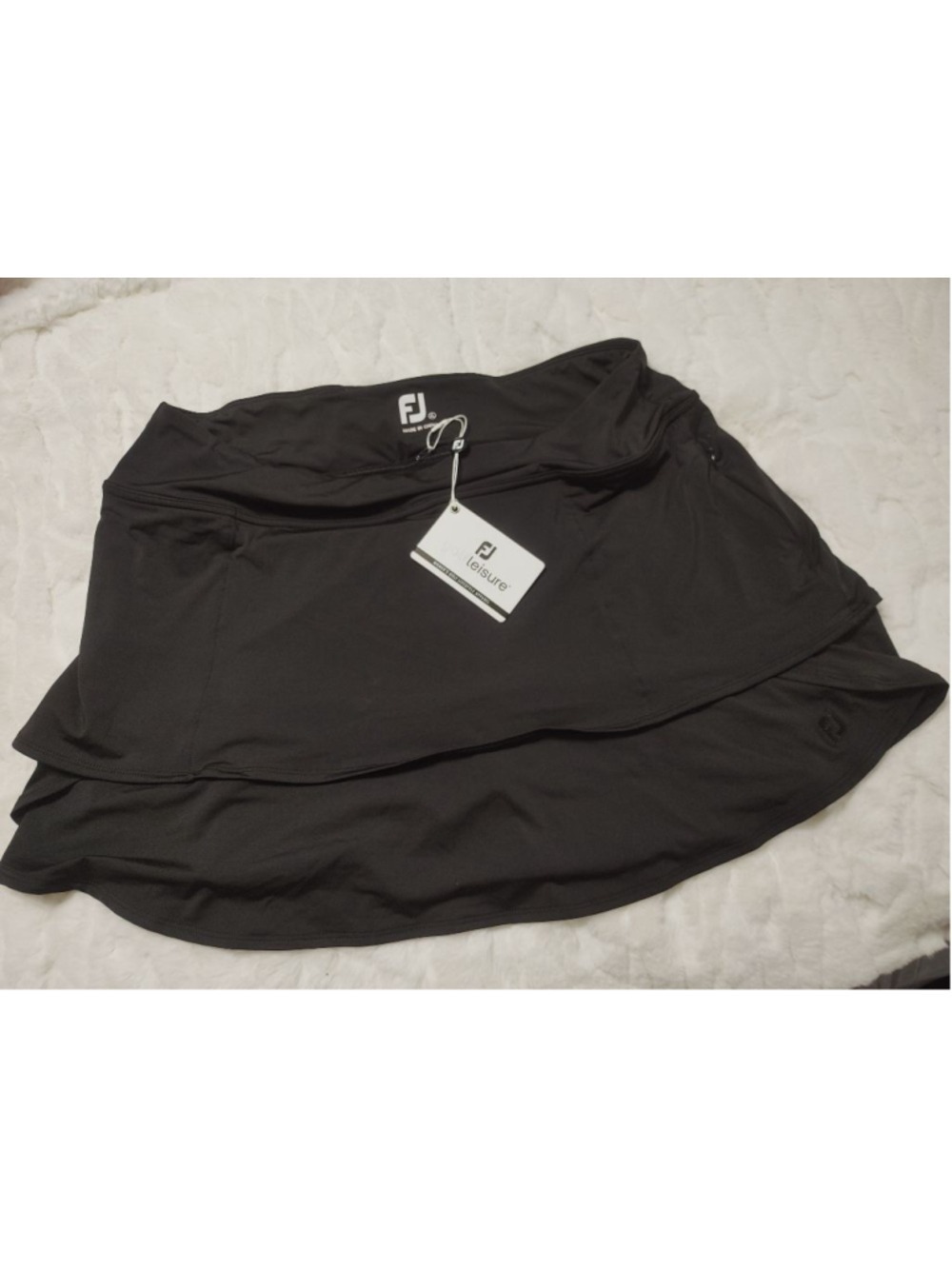 New Women's FootJoy Black Layered Skort XL